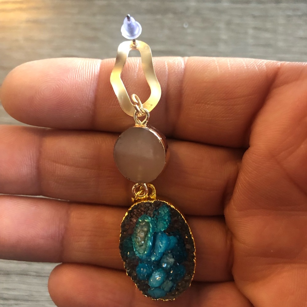 🌟Anthropologie Super flattering Druzy Earrings. - Picture 4 of 7